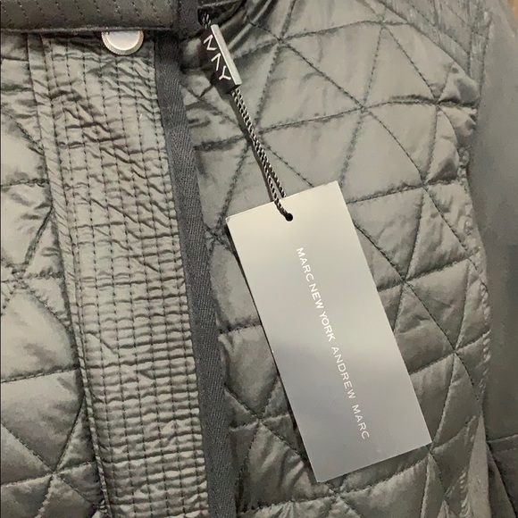 Andrew Marc New York Quilted Soft Shell Coat Black - Picture 6 of 8